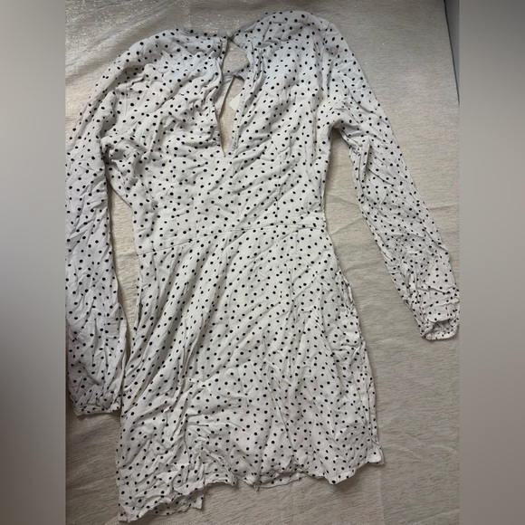 Abercrombie & Fitch Dress Size S Women’s Long Sleeve High Neck Polka Dot Mini - Picture 8 of 8